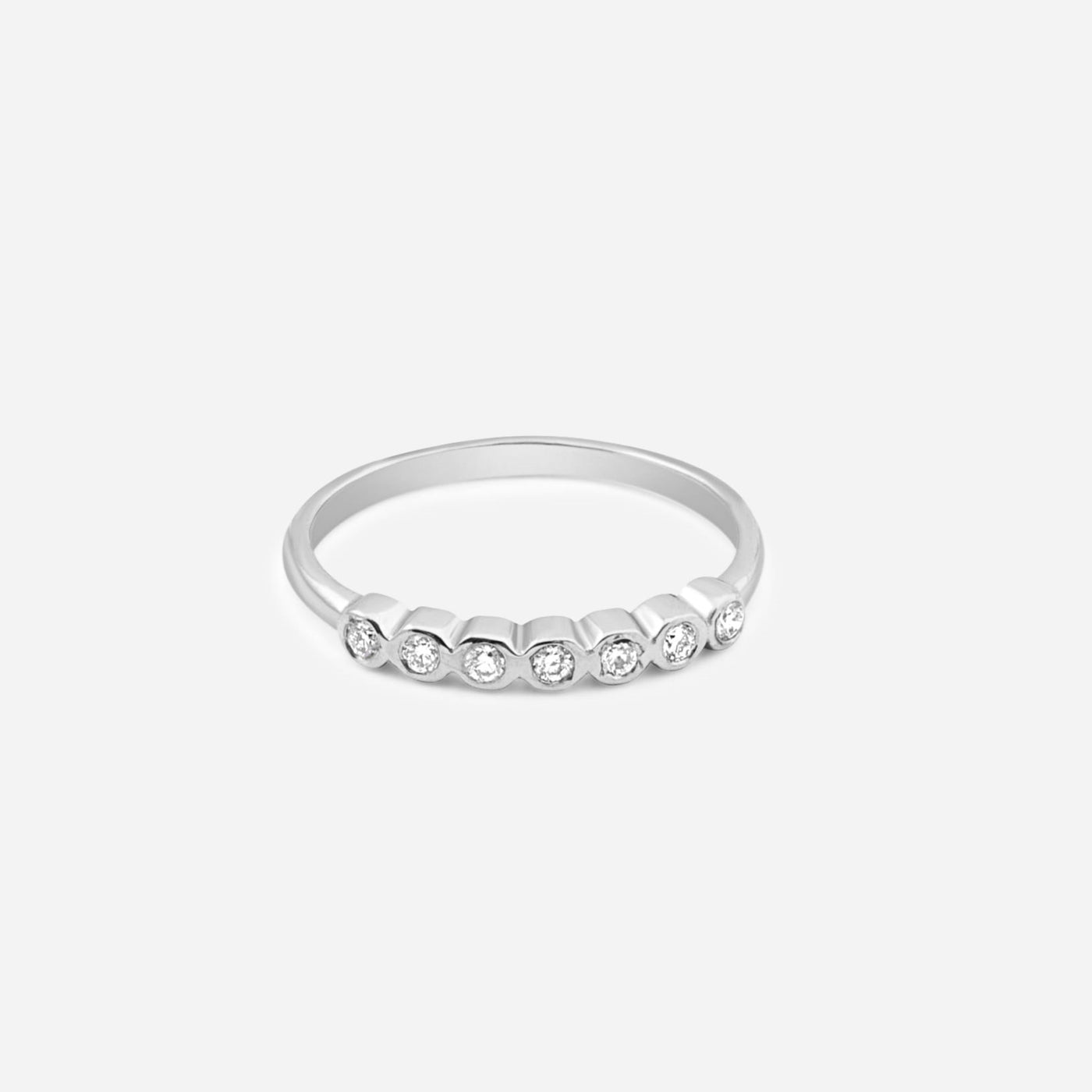טבעת גאיה יהלומים לבנים זהב 14K Rings 14K לבן
