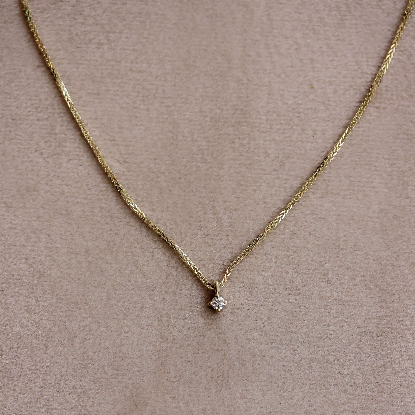 שרשרת הלנה יהלום לבן זהב 14K Necklaces 