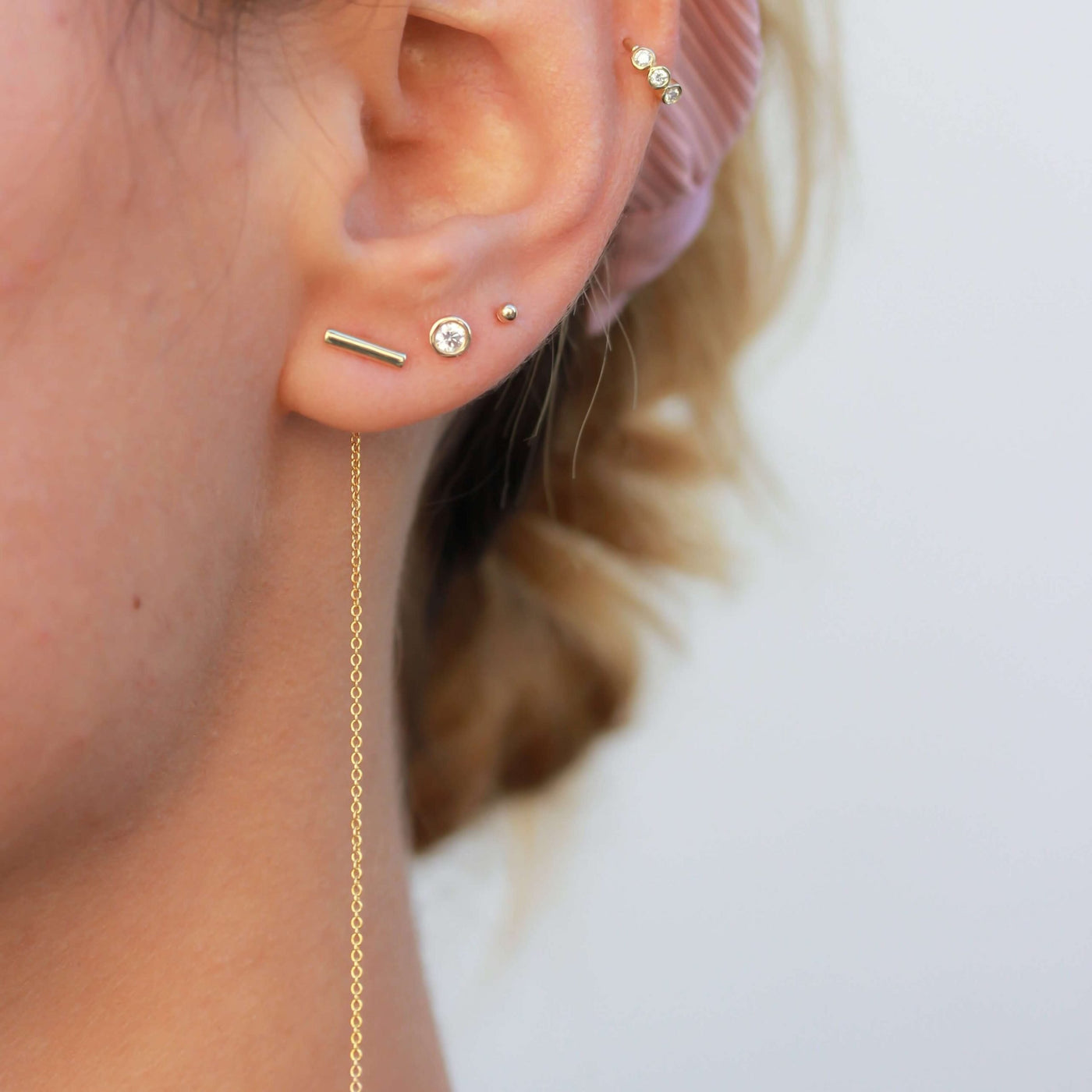עגילי וונדי יהלומים לבנים זהב 14K Earrings 