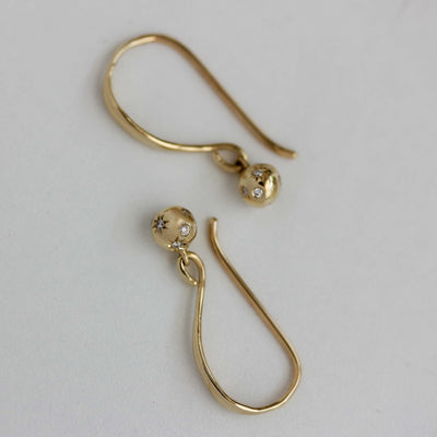 עגילי טלוס תלויים זהב 14K Earrings 14K לבן