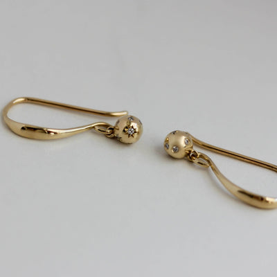 עגילי טלוס תלויים זהב 14K Earrings 