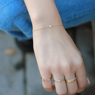 צמיד וונדי יהלום זהב צהוב 14K Bracelets 