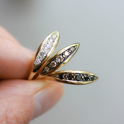 טבעת קלי יהלומי קוניאק זהב 14K Rings 