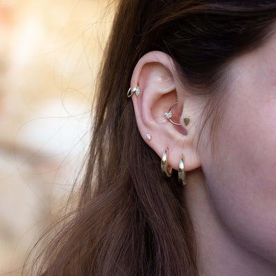 עגיל דיית' לואי זהב 14K Earrings 