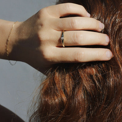 טבעת סלסט יהלום מעבדה כסף 925 Rings