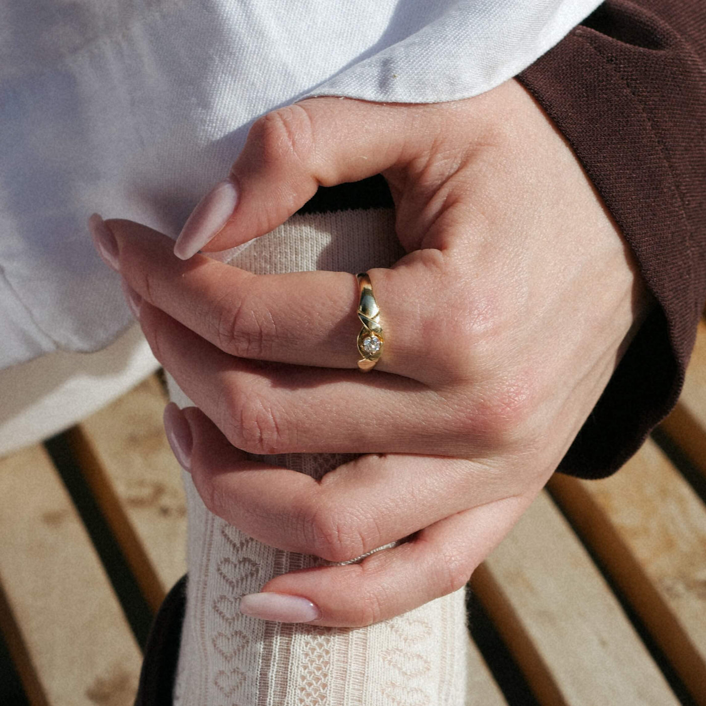 טבעת אייבי יהלום זהב 14K Rings