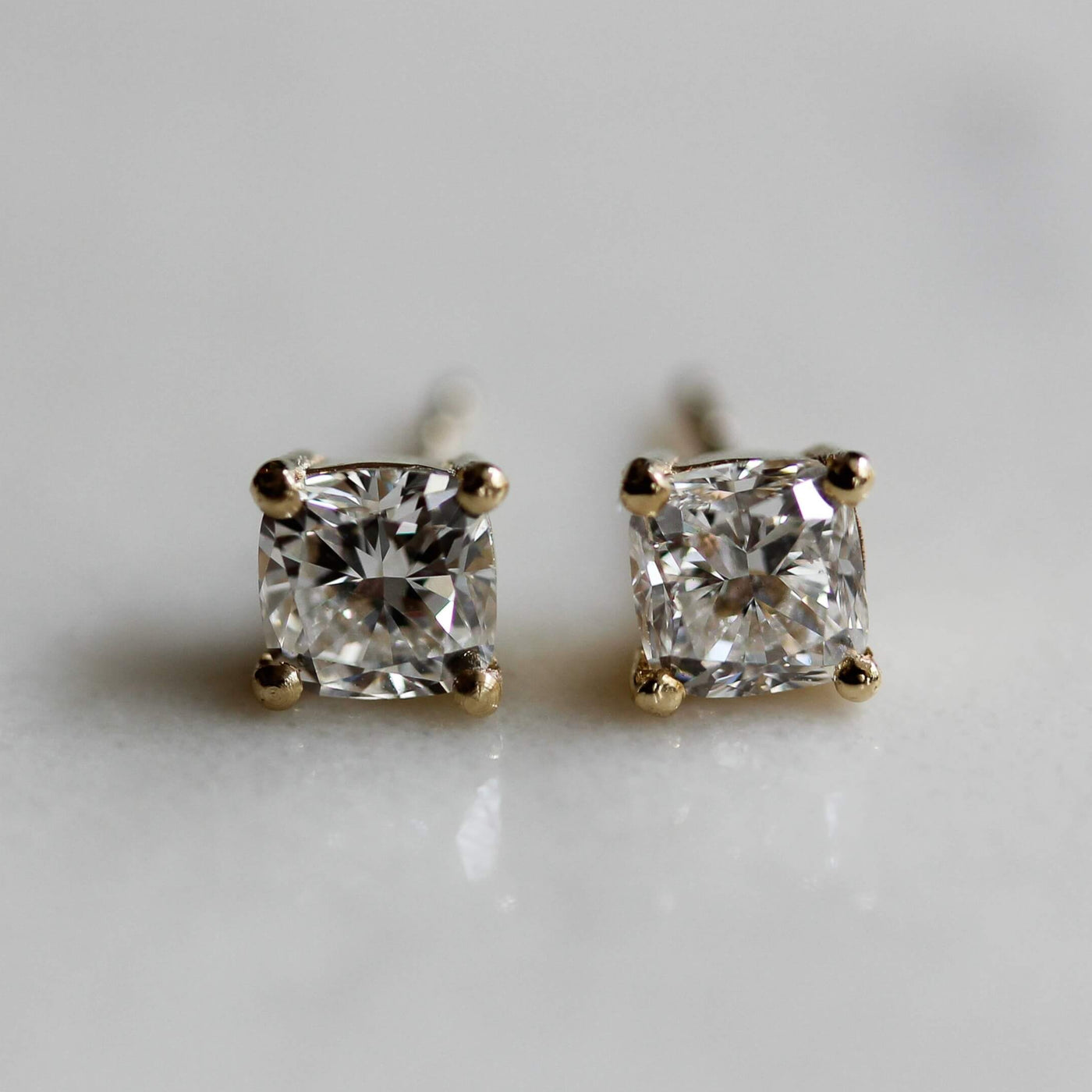 עגילי פלורנס 0.55 יהלומים לבנים מעבדה זהב 14K Earrings
