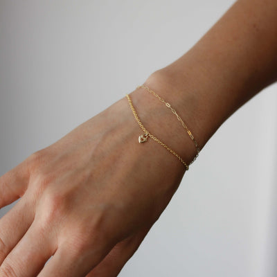 תליון לב משלים זהב 14K Bracelets