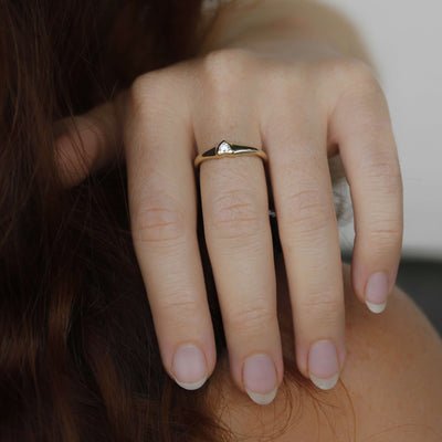 טבעת סלסט יהלום מעבדה זהב 14K Rings