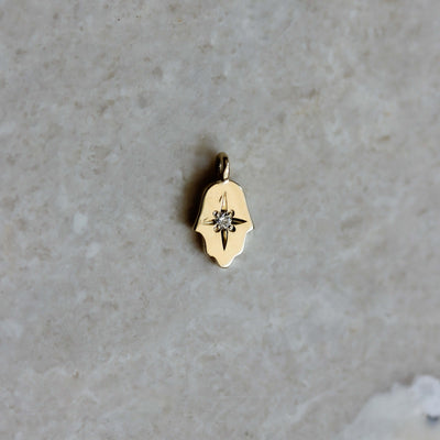 תליון חמסה טייני זהב 14K Necklaces