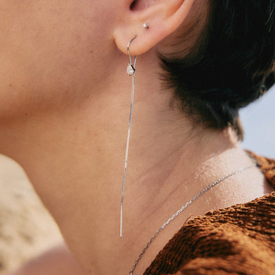 עגילי קלואי סהרה יהלום מעבדה זהב 14K Earrings