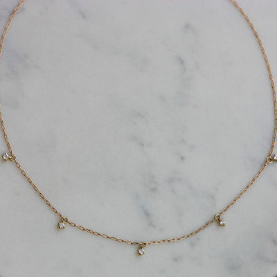 שרשרת נבאדה יהלומי מעבדה 14K Necklaces