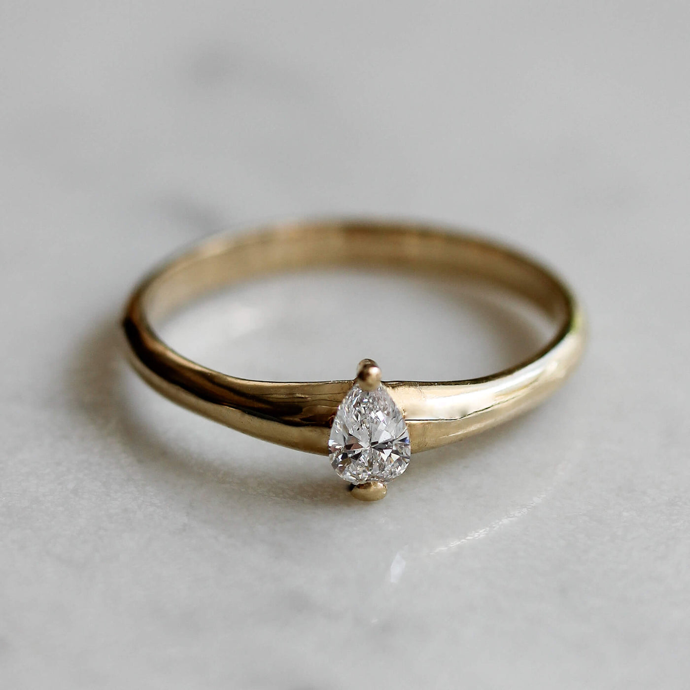 טבעת סהרה יהלום מעבדה זהב 14K Rings