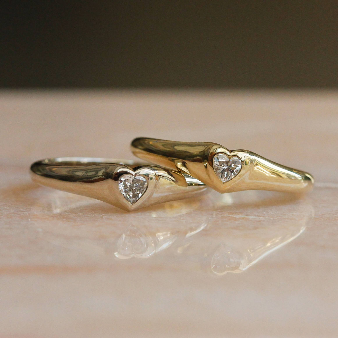 טבעת סלסט יהלום מעבדה זהב 14K Rings