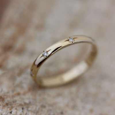 טבעת סטורן יהלומי מעבדה זהב 14K Rings