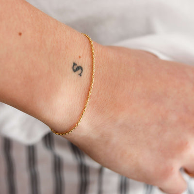 צמיד נצחי גלים זהב צהוב 14K Bracelets
