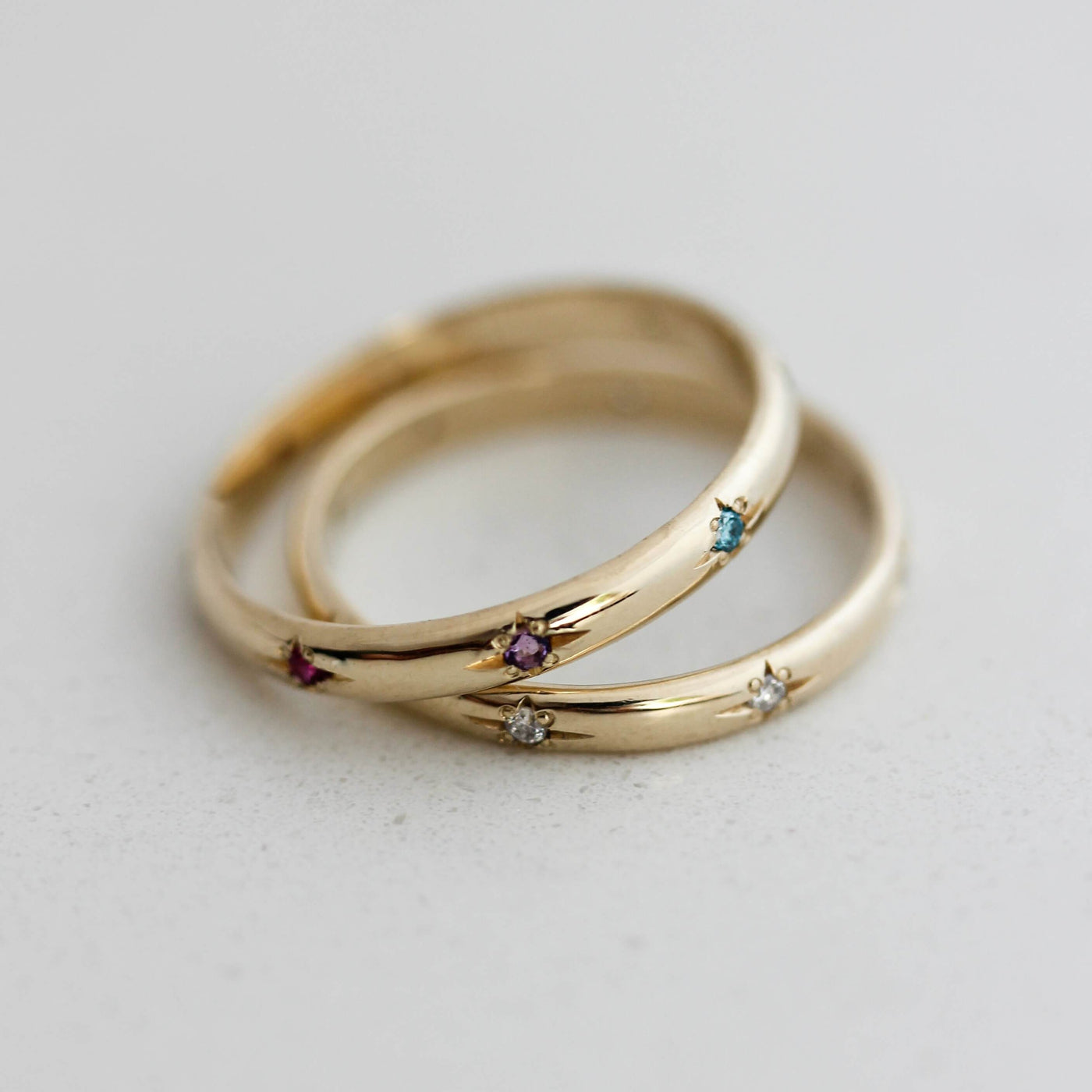 טבעת סטורן אבני חן זהב 14K Rings