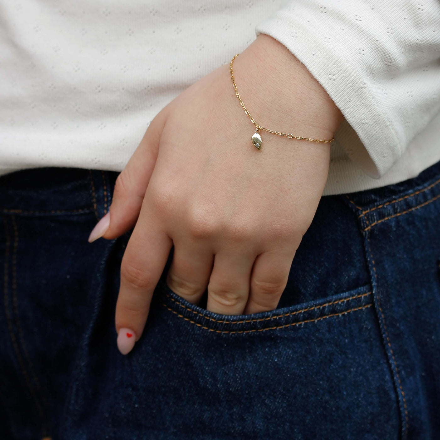 תליון לב BFF זהב 14K Bracelets