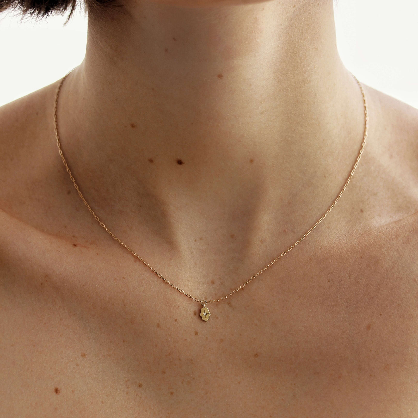שרשרת קמע חמסה טייני זהב 14K Necklaces