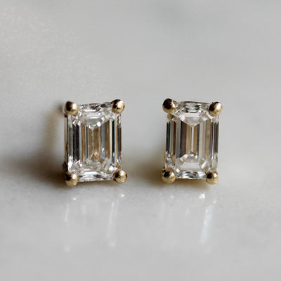 עגילי ורונה 0.55 יהלומים לבנים מעבדה זהב 14K Earrings