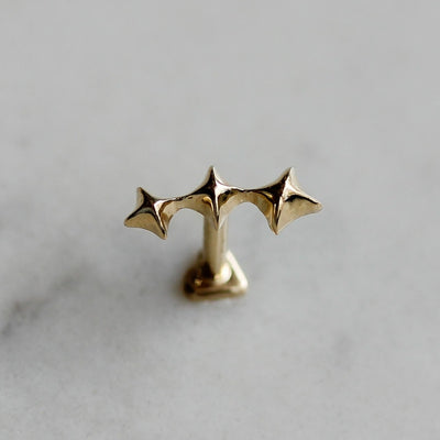 עגיל פירסינג מיי מטפס זהב 14K Earrings 