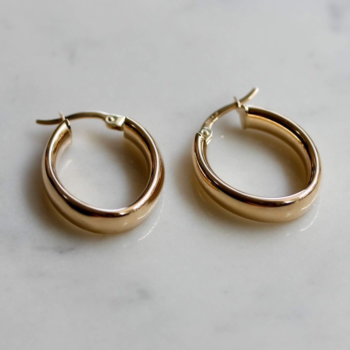 עגילי חישוק גלקסיה זהב 14K Earrings 