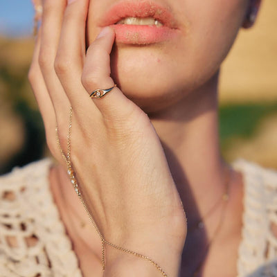 טבעת עין הרע יהלום זהב 14K Rings