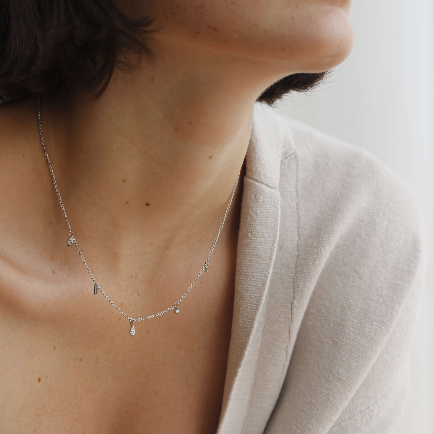 שרשרת פרסונה זהב לבן 14K Necklaces