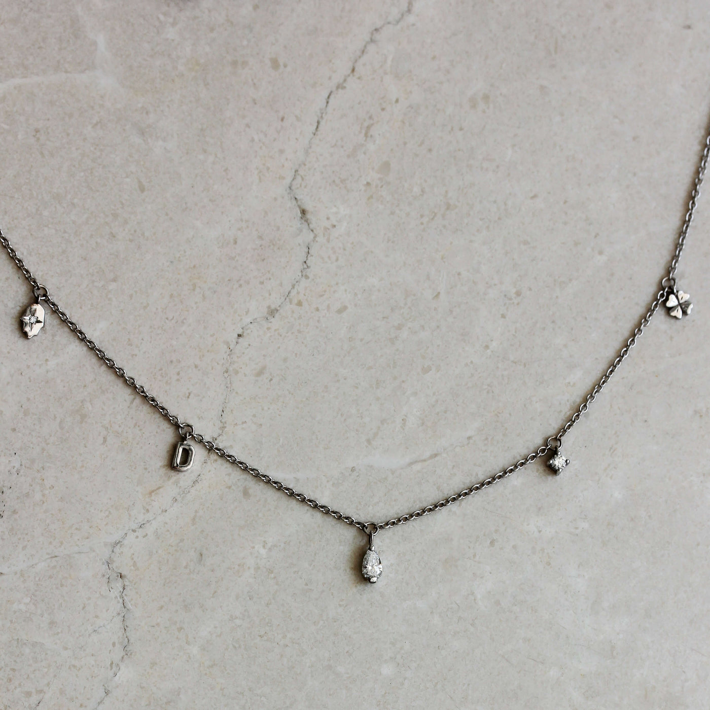 שרשרת פרסונה זהב לבן 14K Necklaces
