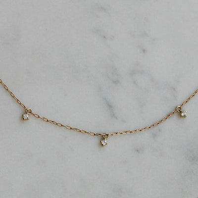 שרשרת נבאדה יהלומי מעבדה 14K Necklaces