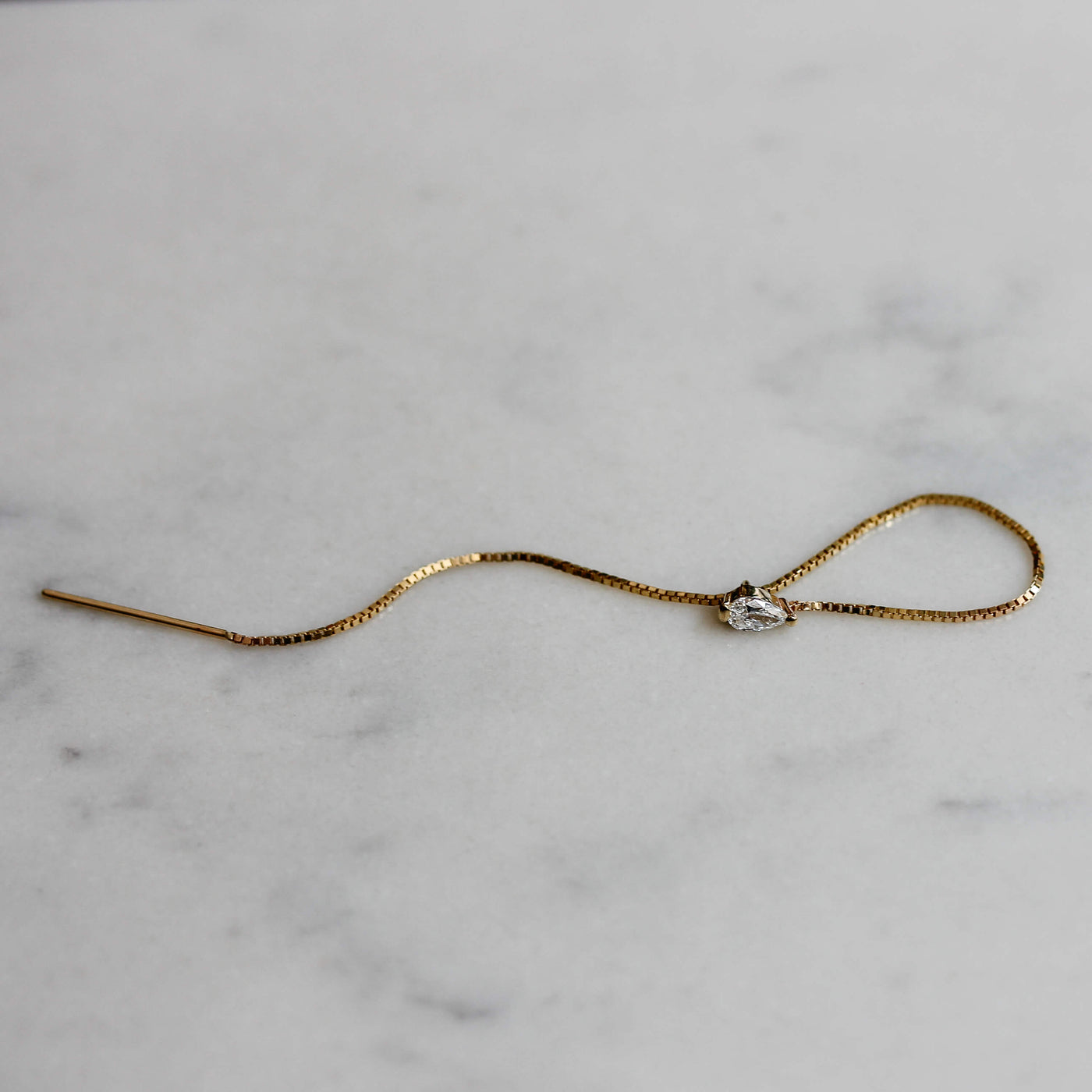 עגילי קלואי סהרה יהלום מעבדה זהב 14K Earrings