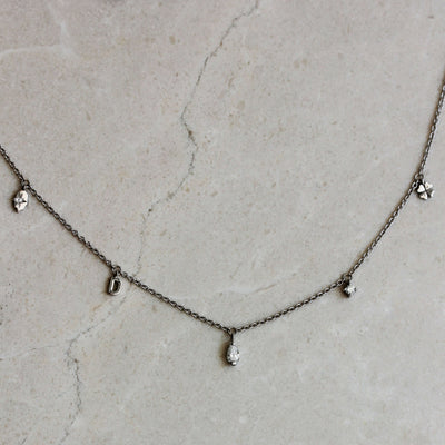 תליון סהרה גדול יהלום מעבדה זהב 14K Necklaces