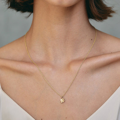 שרשרת תלתן זהב 14K Necklaces