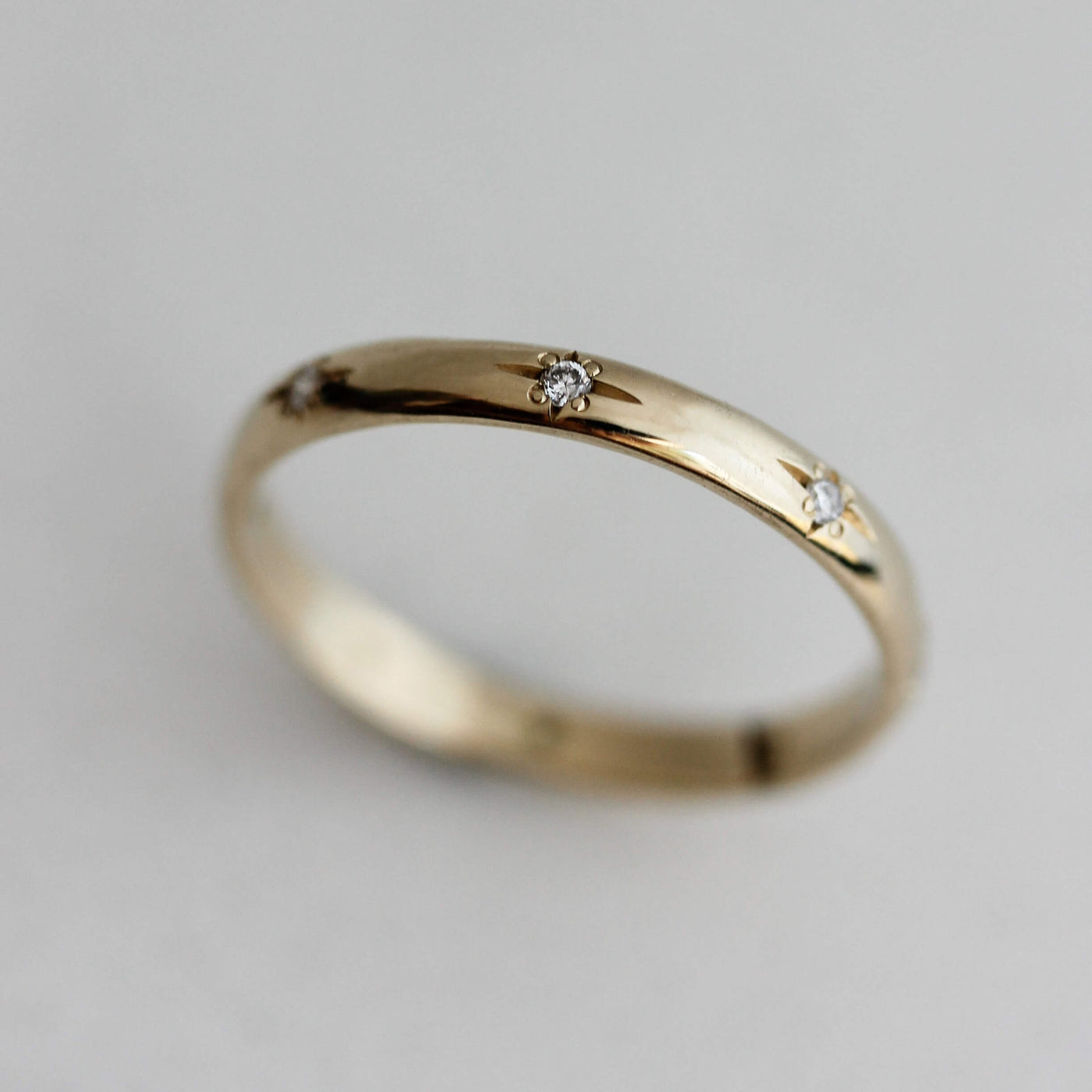 טבעת סטורן יהלומי מעבדה זהב 14K Rings