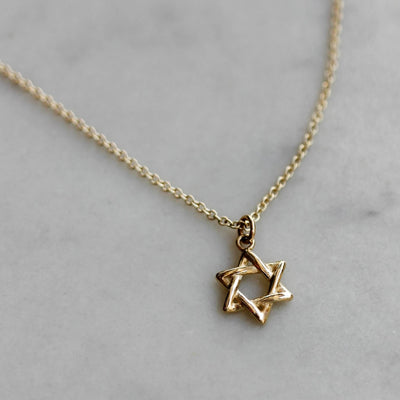 תליון מגן דוד לשרשרת זהב 14K Necklaces