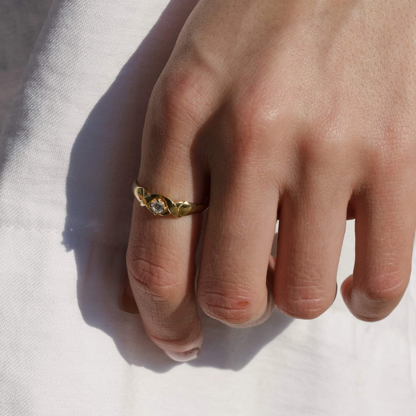 טבעת אייבי יהלום זהב 14K Rings