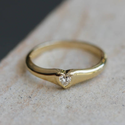 טבעת סלסט יהלום מעבדה זהב 14K Rings