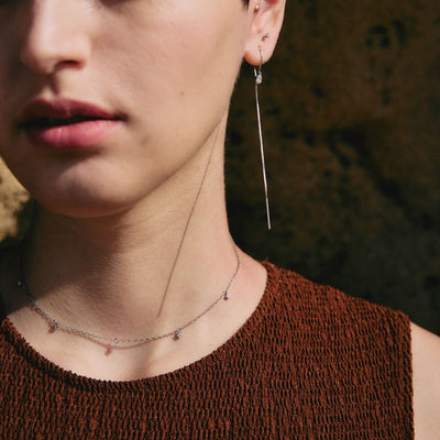 עגילי קלואי סהרה יהלום מעבדה זהב 14K Earrings