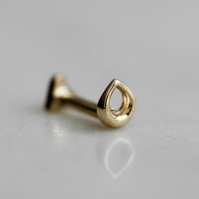 עגיל פירסינג פורינה זהב 14K Earrings 