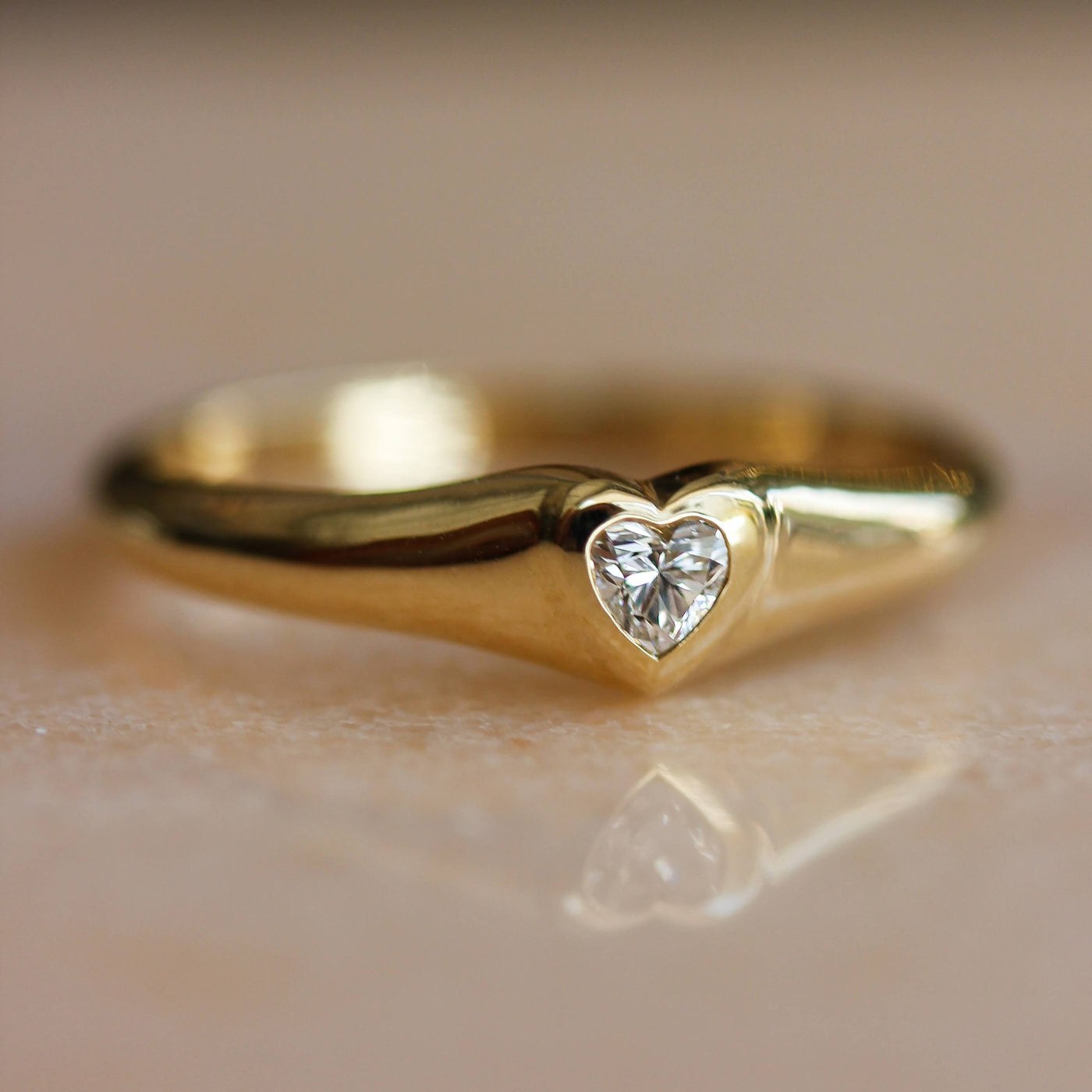 טבעת סלסט יהלום מעבדה זהב 14K Rings