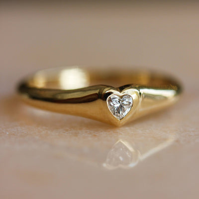 טבעת סלסט יהלום מעבדה זהב 14K Rings