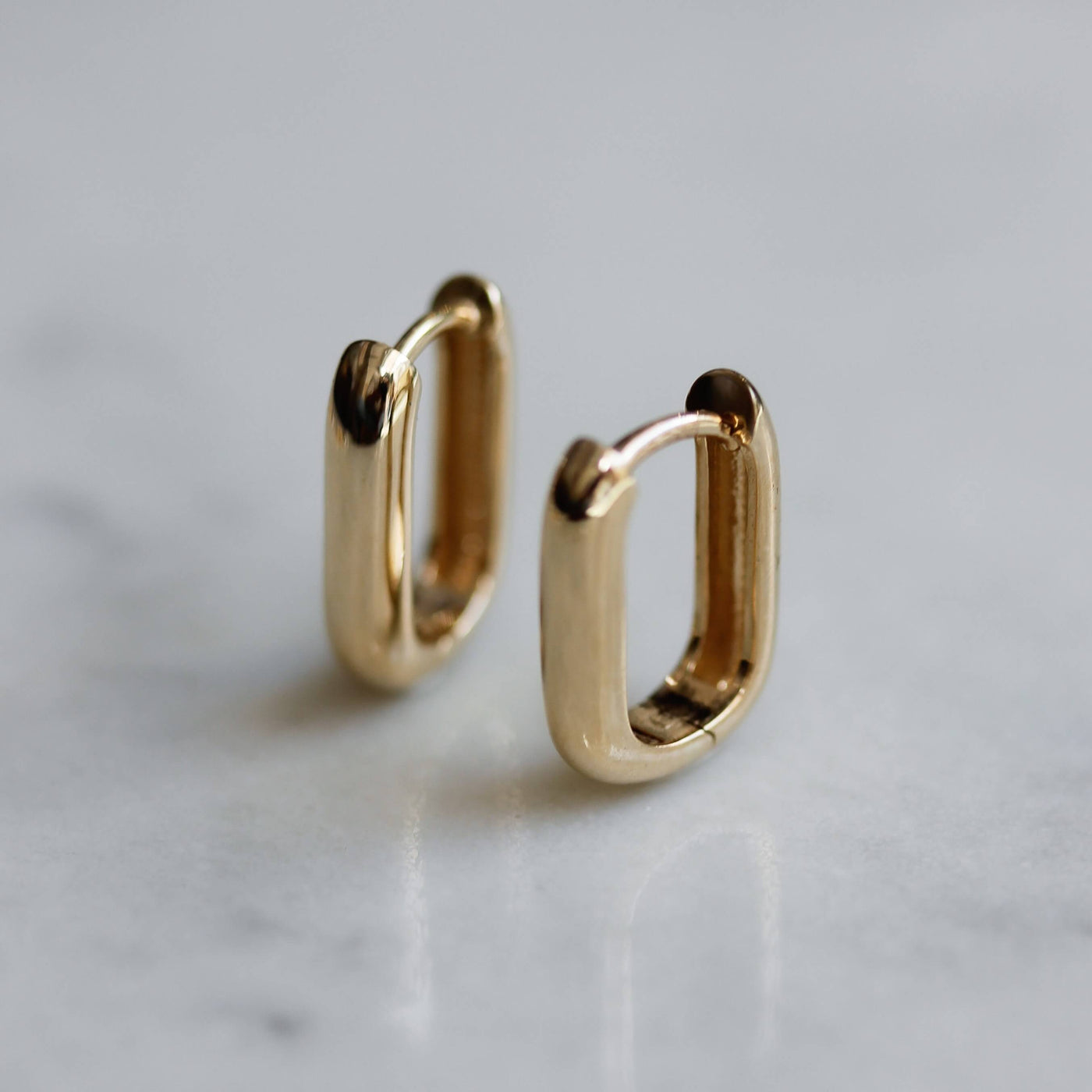 עגילי מישל עבה זהב 14K Earrings 