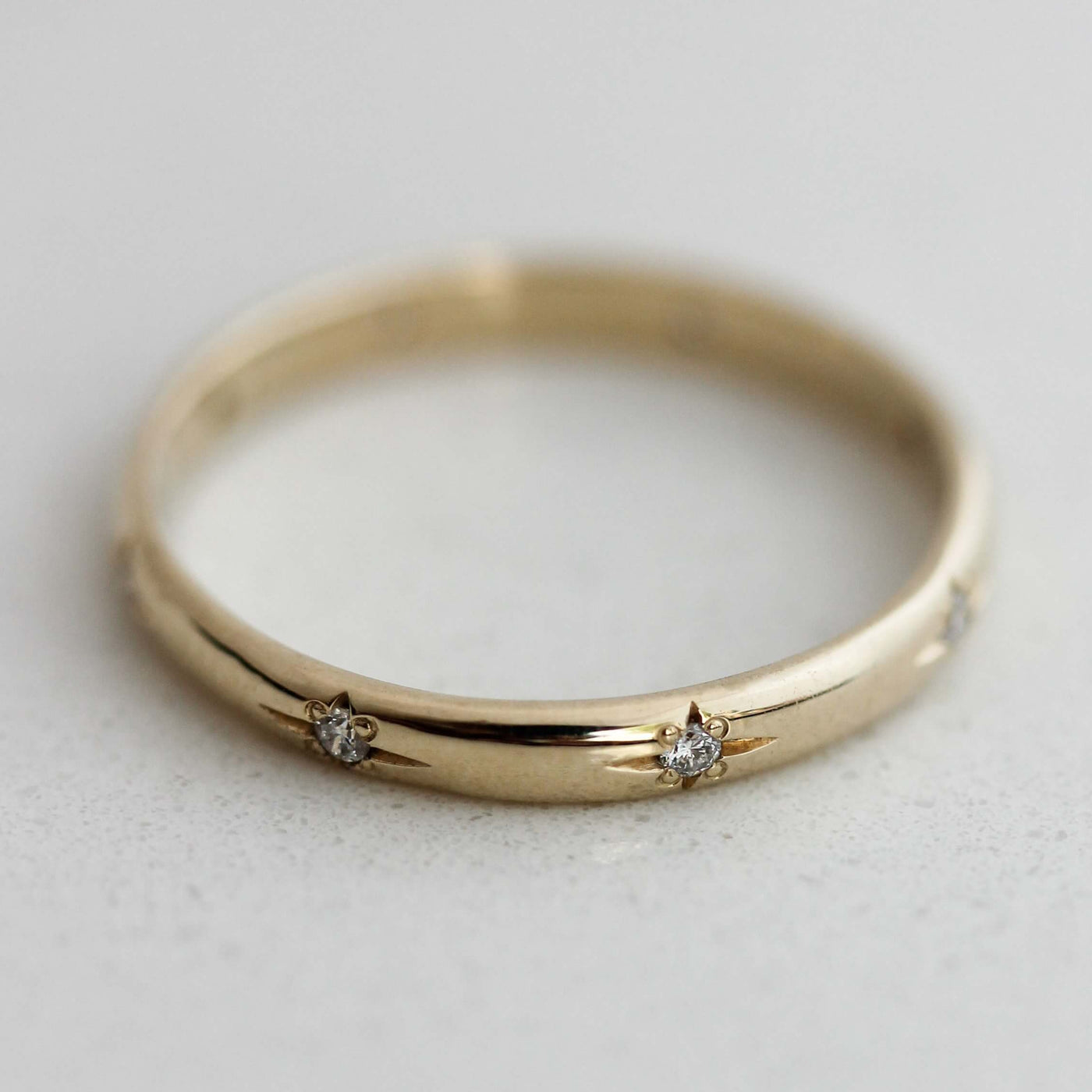 טבעת סטורן יהלומי מעבדה זהב 14K Rings
