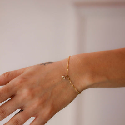 תליון מגן דוד טייני זהב 14K Bracelets