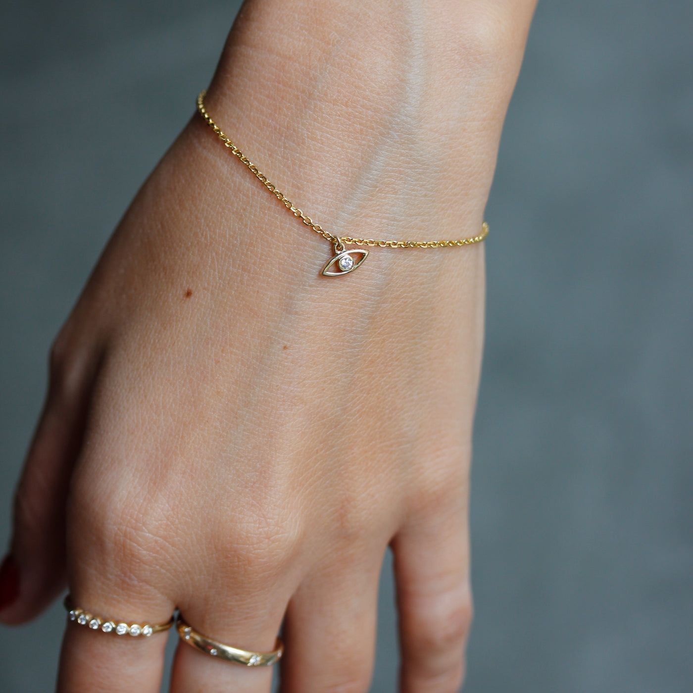 תליון עין טובה זהב 14K Bracelets