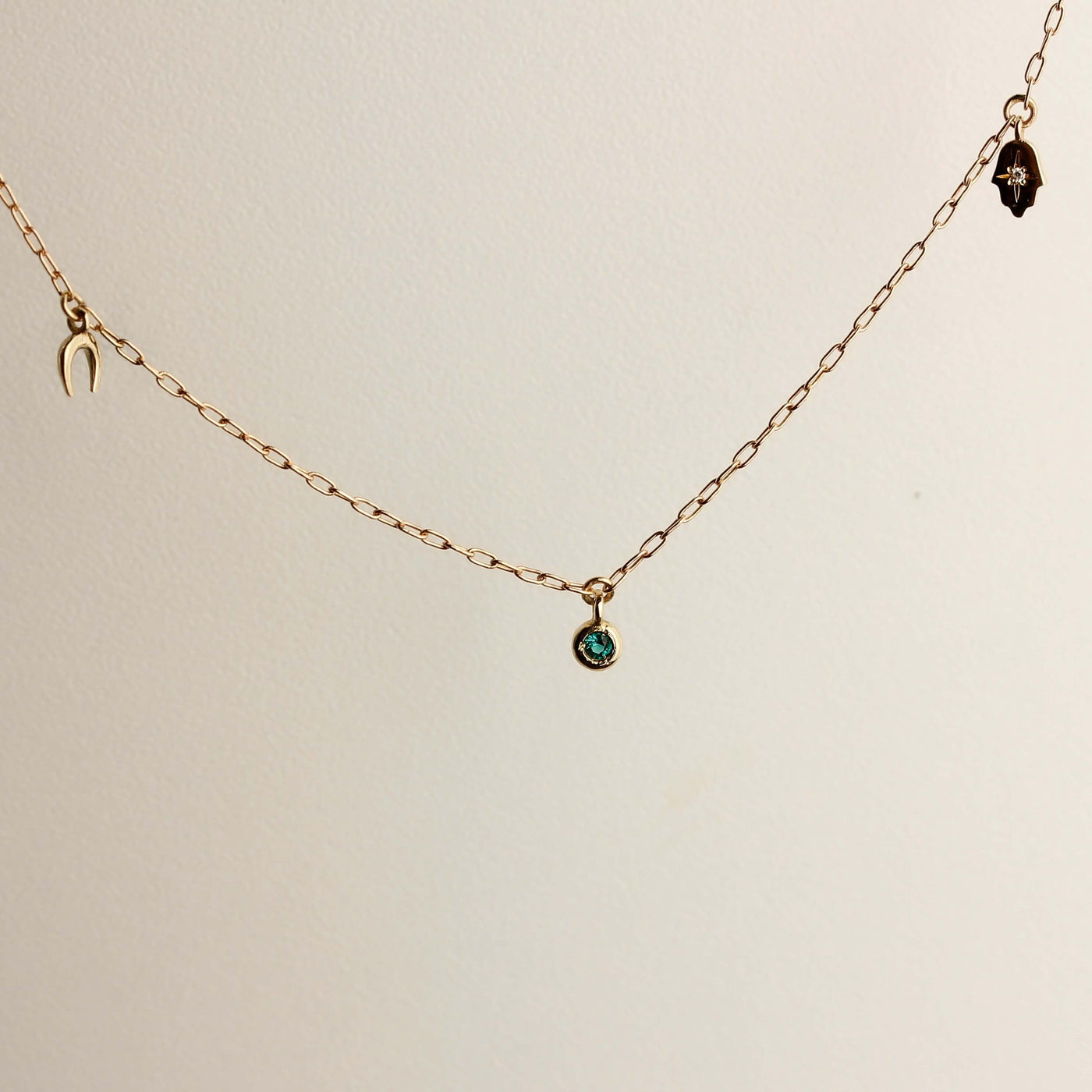 שרשרת פרסונה 3 תליונים זהב 14K Necklaces