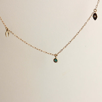 שרשרת פרסונה 3 תליונים זהב 14K Necklaces