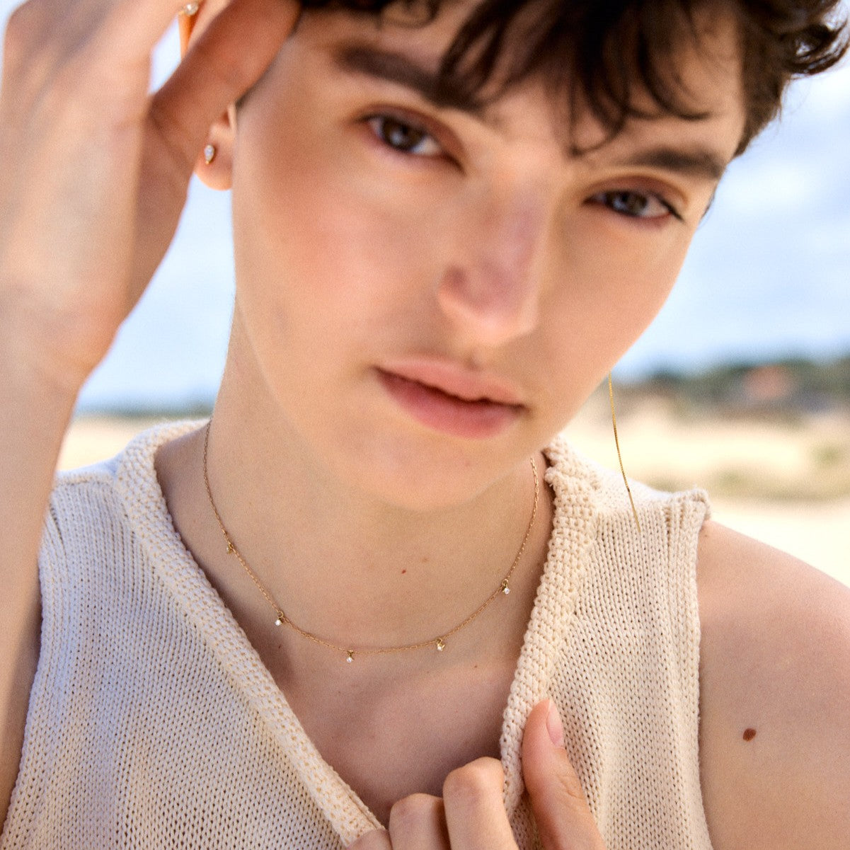 שרשרת נבאדה יהלומי מעבדה 14K Necklaces