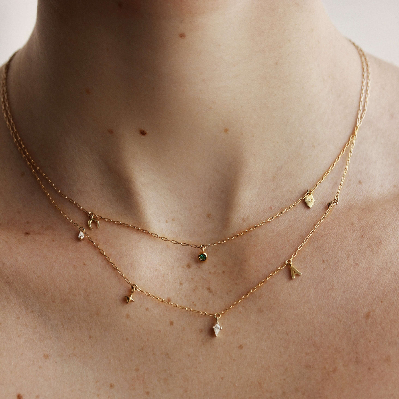 תליון ויק יהלום מעבדה זהב 14K Necklaces