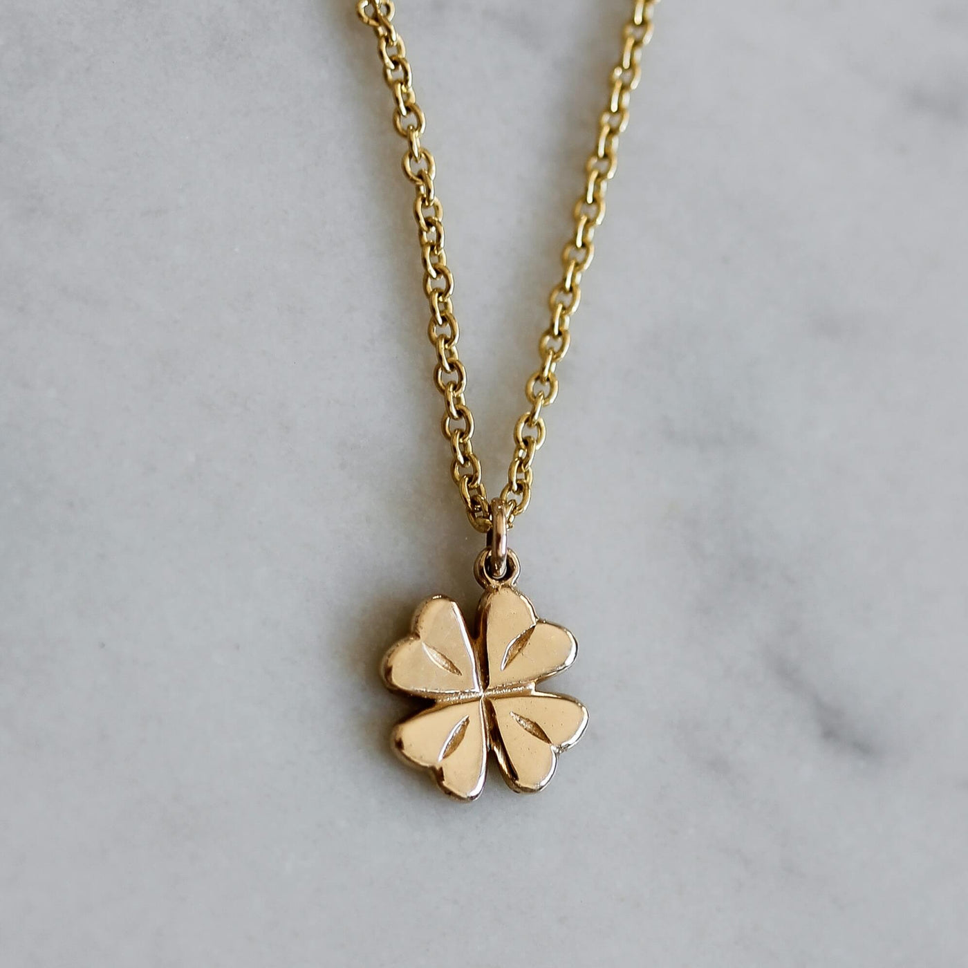 שרשרת תלתן זהב 14K Necklaces